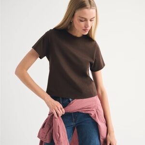 Abercrombie & Fitch Essential Polished Body-Skimming Tee